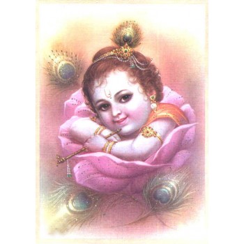 Krishna on flower
